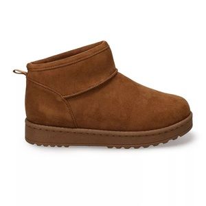 SO® Lupita Women's Cozy Mini Boots - Chestnut Sz 8.5 (Brand New!!)